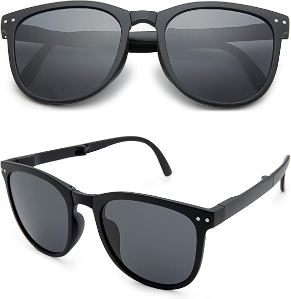 Ecotrek Polarised Folding Square Sunglasses – UV Protection Foldable LX15-22