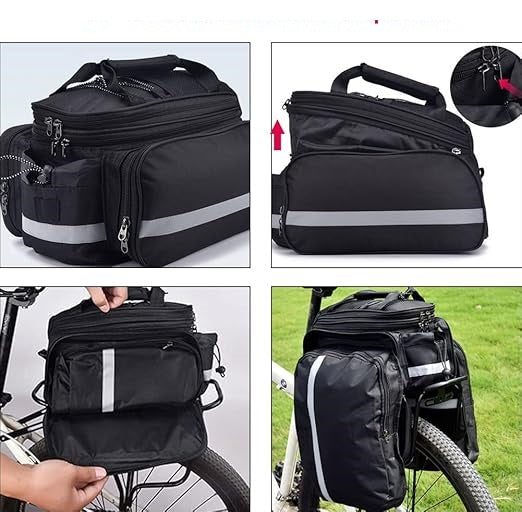 Waterproof Bicycle Rear Seat Bag – Multifunctional Pannier Rack Saddle Bag JS17606