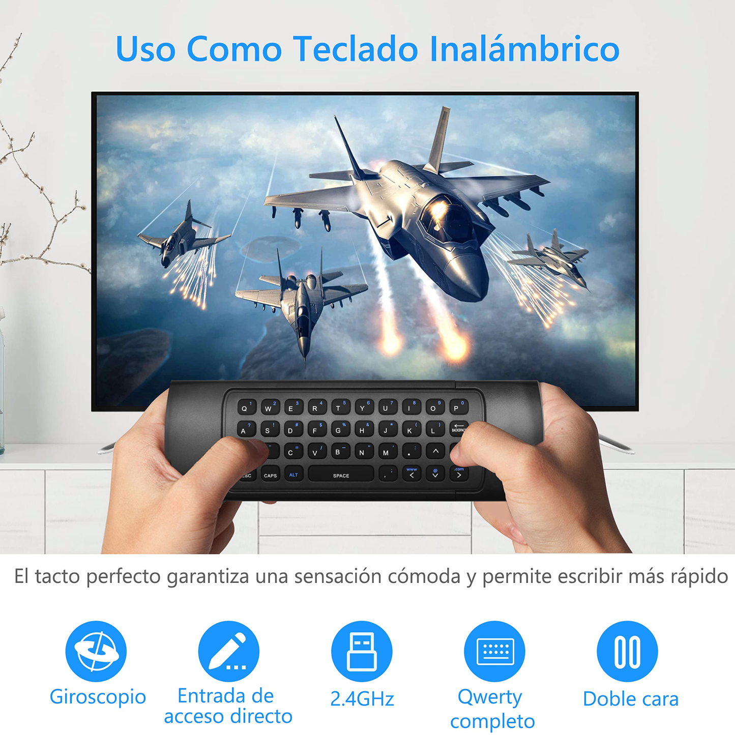 Wireless Air Mouse Remote with Keyboard