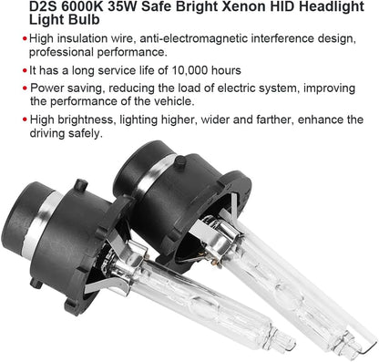 1 Pair D2C/D2S/D2R HID Xenon Car Headlight Bulb 35W 6000K