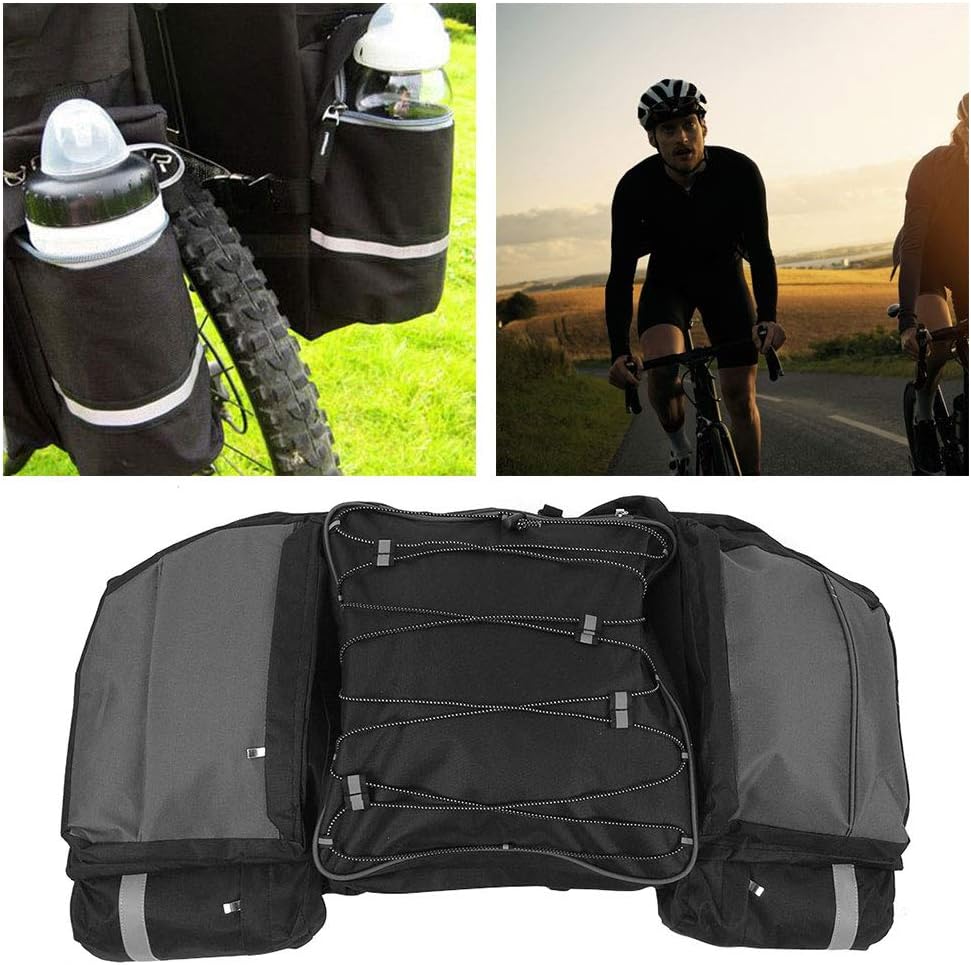 3-in-1 Bicycle Rear Rack Bag with Rain Cover 43L JS61310