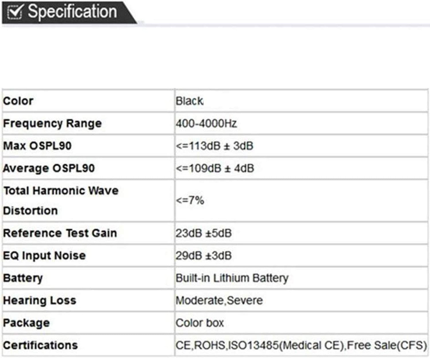 Rechargeable Hearing Aids with Battery