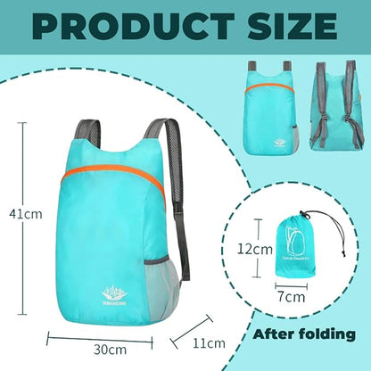 Ultralight Foldable Backpack – Water Resistant for Travel, Hiking & Cycling RB3707