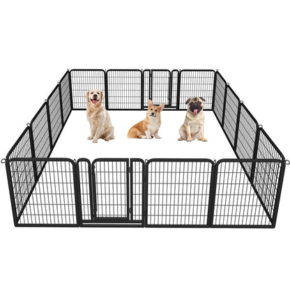 16 Panels Heavy Duty Dog Pen Playpen Dog Fence