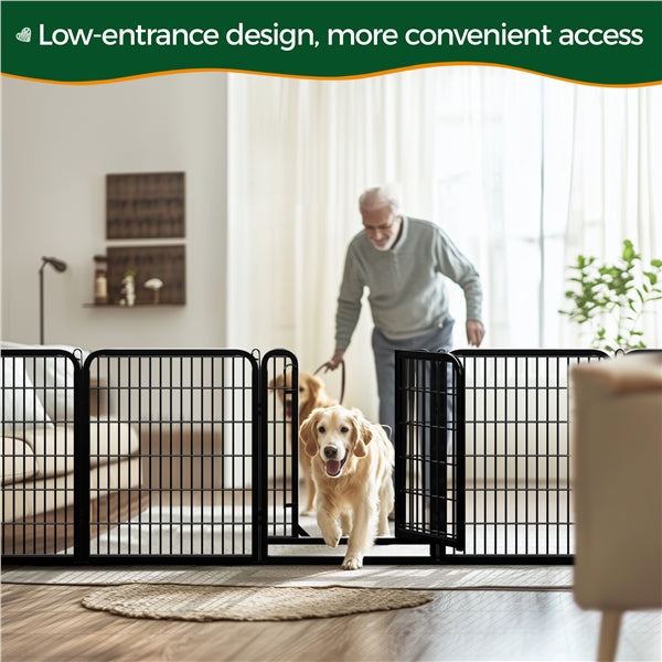 24 Panels Heavy Duty Dog Pen Playpen Dog Cat Exercise Barrier
