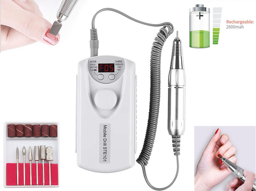 Nail Drill, Cordless Electric Files Rechargeable