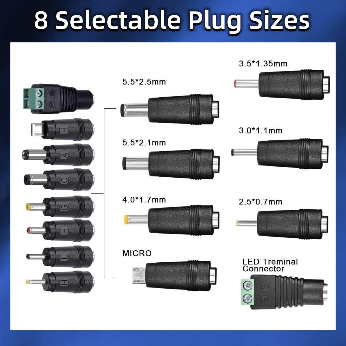 30W Universal Adjustable Power Adapter Power Supply