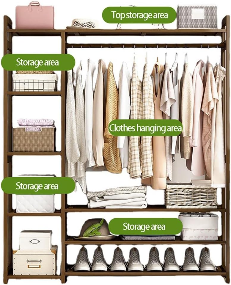 Bamboo Wardrobe Clothes Rack