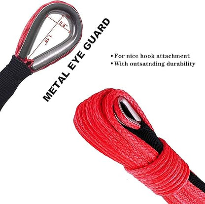 Synthetic Winch Rope Red 15m 6mm