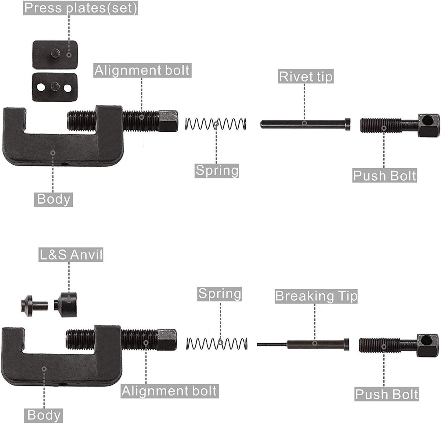 Chain Breaker Riveting Tool Kit