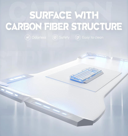 140cm Gaming Desk Table Computer Desk Wireless Charger