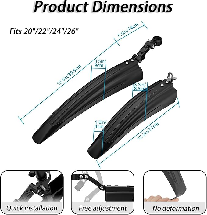Mountain Bike Mudguard Set Front & Rear Fenders CC62502