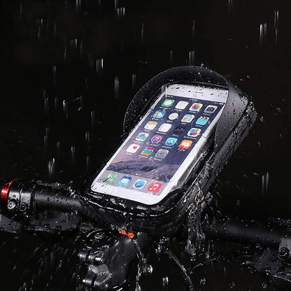 6.4 inch Universal Bicycle Phone Holder & Waterproof Handlebar Mount Bag TG116611