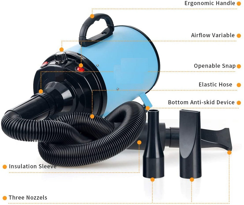 Pet Hair Dryer Grooming Blower 2600W