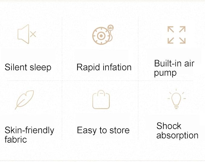 ECOTREK-Outdoor Inflatable Single Airbed Mattress with Built-in Pump