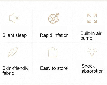 ECOTREK-Outdoor Inflatable Single Airbed Mattress with Built-in Pump