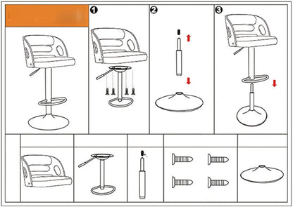 Bar Stool Chairs Armchair High Stool Modern 2PCS
