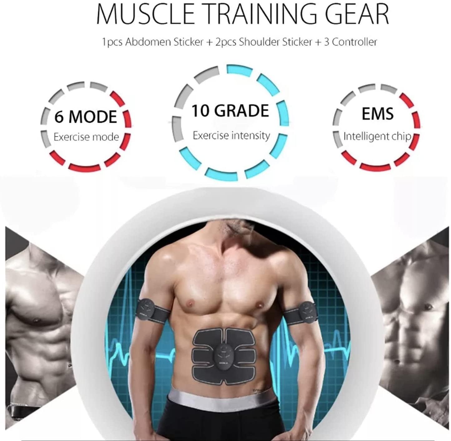 Abdominal Machine Electric Muscle Stimulator ABS Ems Trainer Fitness Weight