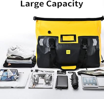 Waterproof Motorcycle Tail Bag – 40L / 66L Roll-Top PVC Duffle BQF11412