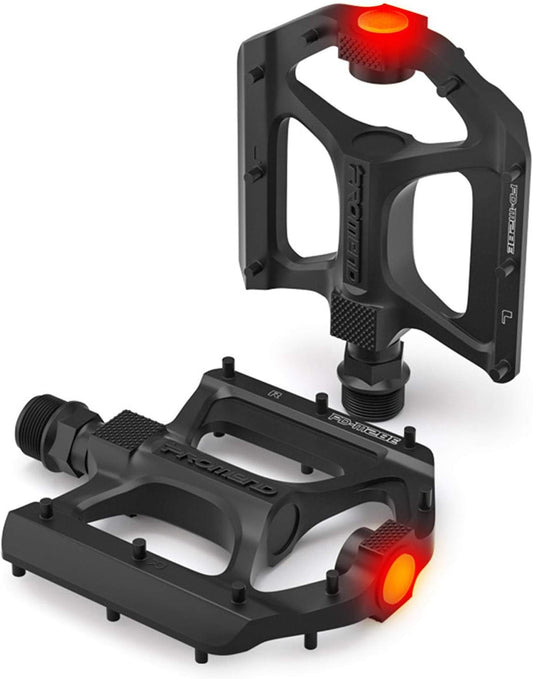 Mountain Bike Pedals LED Pedals Bicycle Flat Pedals (Black)