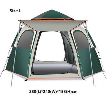 Hexagonal Camping Tent - Durable, Quick Setup JLP5467
