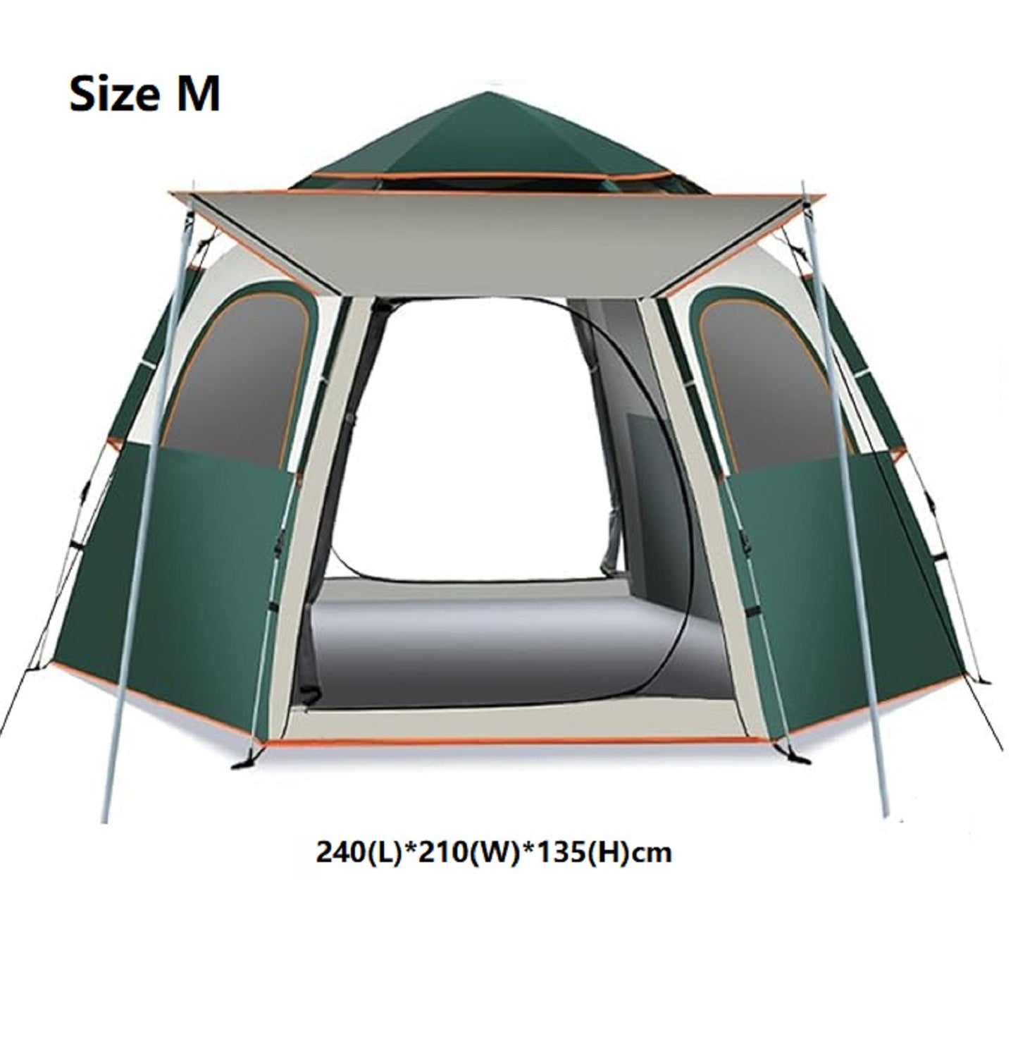 Hexagonal Camping Tent - Durable, Quick Setup JLP5467