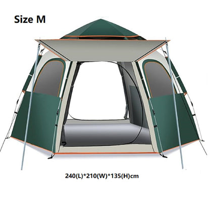 Hexagonal Camping Tent - Durable, Quick Setup JLP5467
