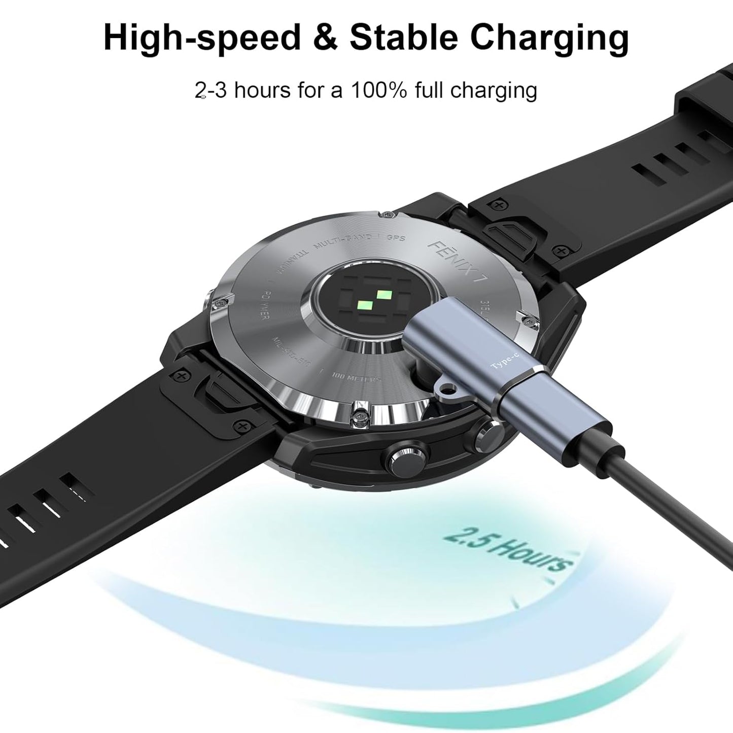 Type-C to Garmin Watch Charging Adapter Charger