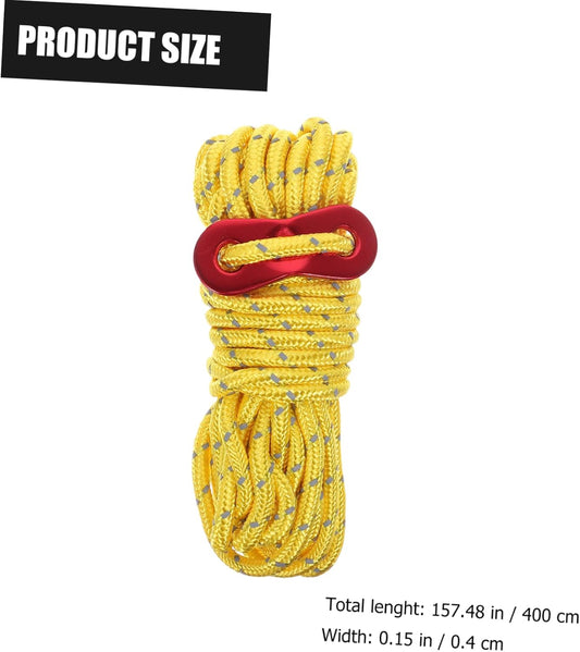 Tent Rope Roller – 4m Reflective Camping Rope HJHW5013