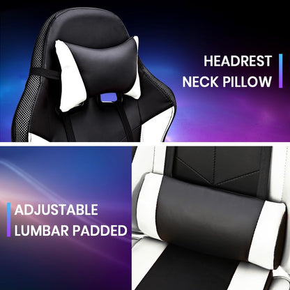 Gaming Chair with Footrest - RGB Gaming Chair with Speakers & Lights