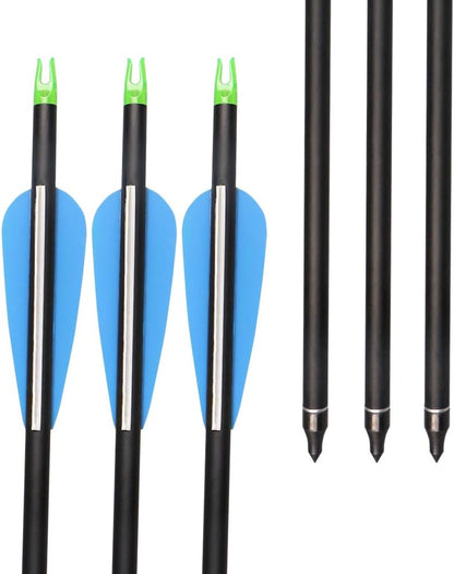 Fiberglass Hunting & Target Archery Arrows (6 Arrows)