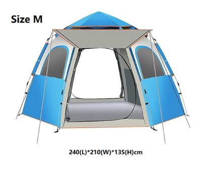 Hexagonal Camping Tent - Durable, Quick Setup JLP5467