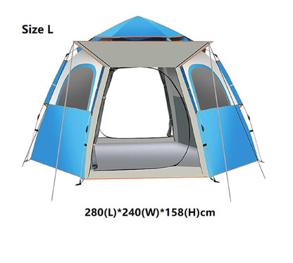 Hexagonal Camping Tent - Durable, Quick Setup JLP5467