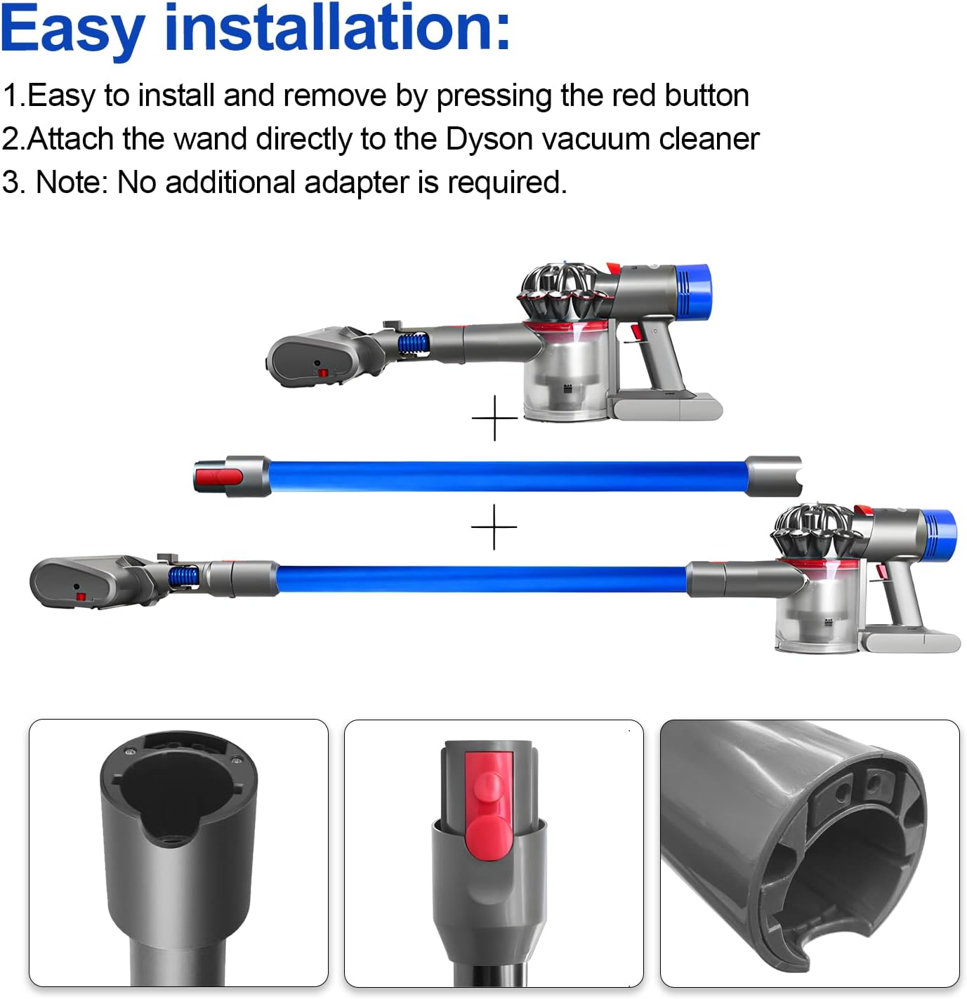 Dyson Wand Stick Extension Tube V7 V8 V10 V11 V15 Detect Animal Absolute