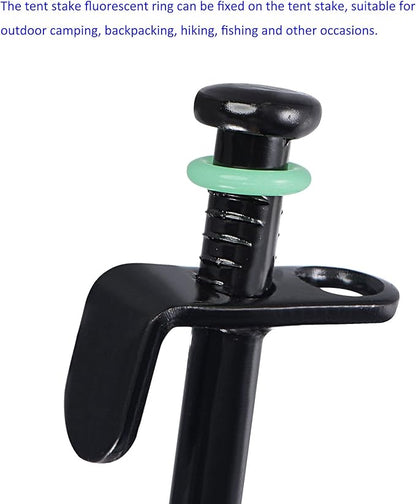 ECOTREK Glow Tent Stake Rings – Silicone Glow Marker Rings for Tent Pegs JP30416