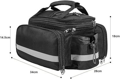Waterproof Bicycle Rear Seat Bag – Multifunctional Pannier Rack Saddle Bag JS17606