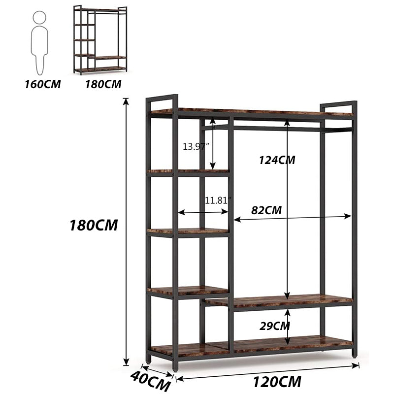 Metal Wardrobe Clothes Rack Clothes Organizer