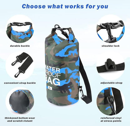 ECOTREK Waterproof Dry Bag – 15L / 20L / 30L Pack Sack with Shoulder Strap WPK5011