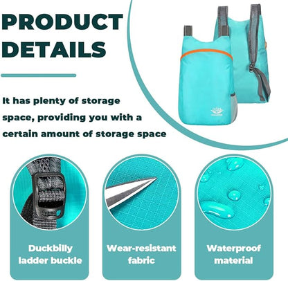 Ultralight Foldable Backpack – Water Resistant for Travel, Hiking & Cycling RB3707