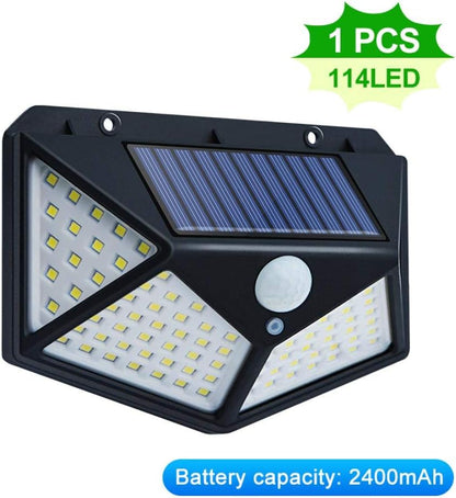 114 LED Solar Motion Outdoor Sensor Wall Light Automatic Light