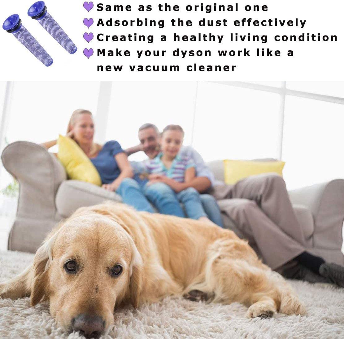 Dyson Filter Replacement For Dyson V6 V7 V8 DC58 DC59 2PCS