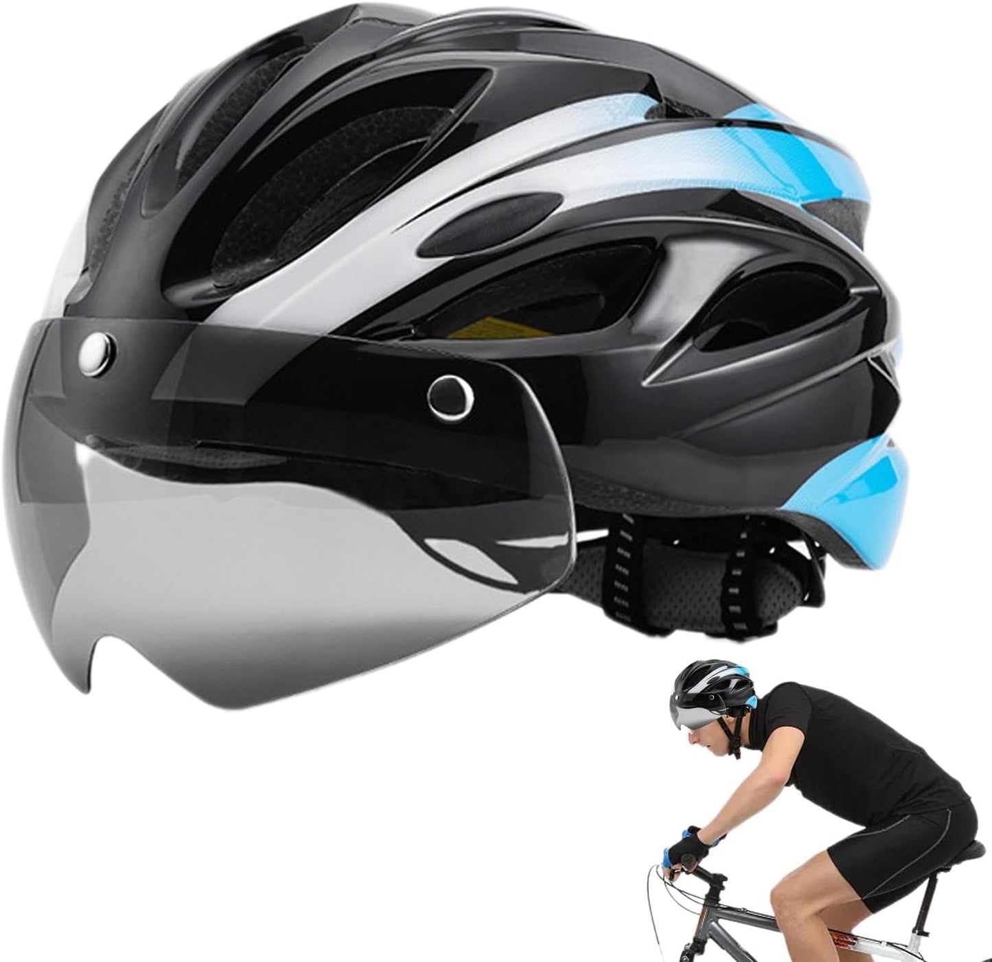 ECOTREK Bicycle Helmet with  Rear Light – Adjustable Breathable Cycling Helmet HT629012