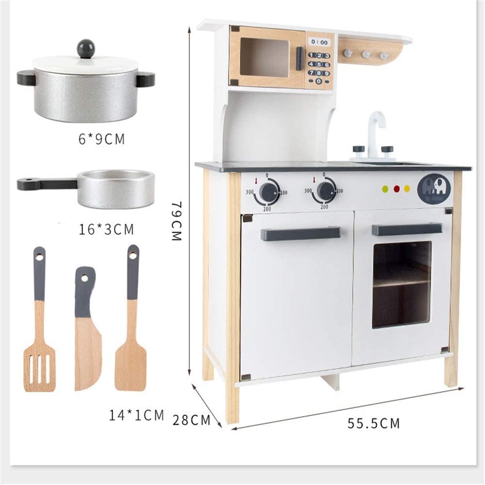 Wooden Play Kitchen Kids Kitchen Set Pretend Playset