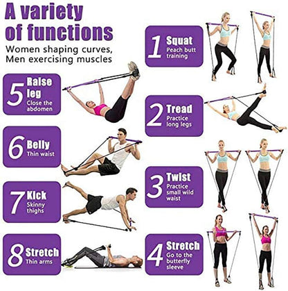 Pilates Bar Kit with Resistance Band