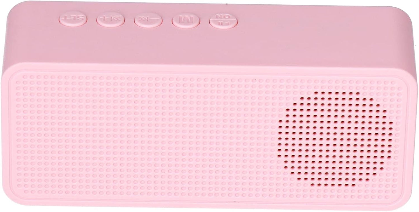 Digital Smart Alarm Clock With Bluetooth Speaker (Pink)