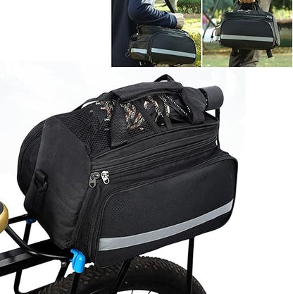 Waterproof Bicycle Rear Seat Bag – Multifunctional Pannier Rack Saddle Bag JS17606