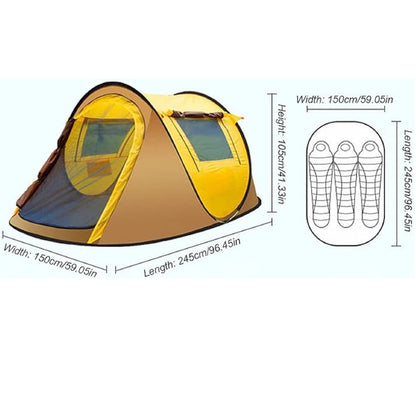 Foldable Camping Tent – Instant Pop-Up (245 × 150 × 105 cm)