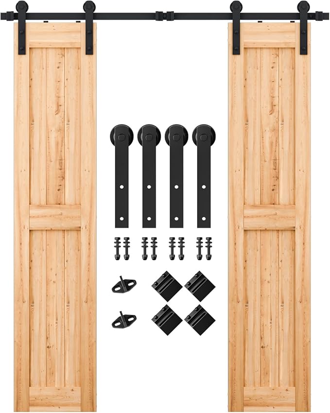Barn Door Sliding Double Door Hardware Kit 3m