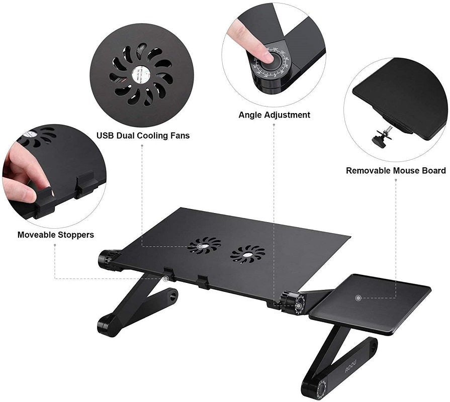 Adjustable Laptop Stand with Mouse Pad