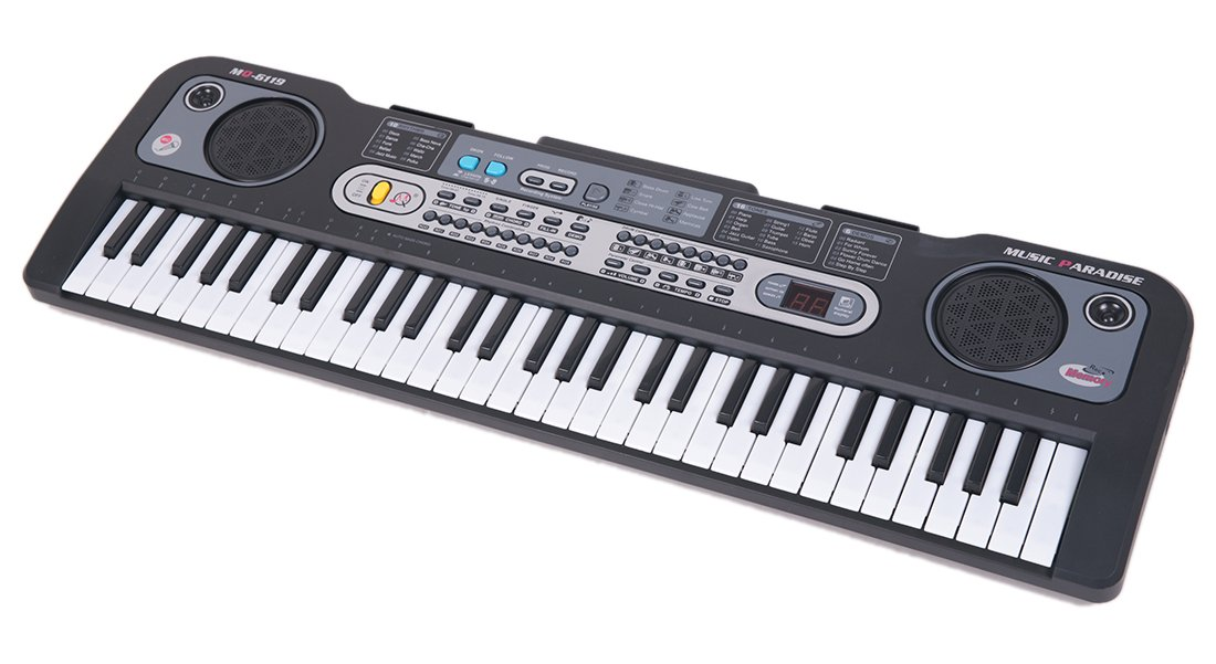 Keyboard Piano with Piano Music and Piano Stand